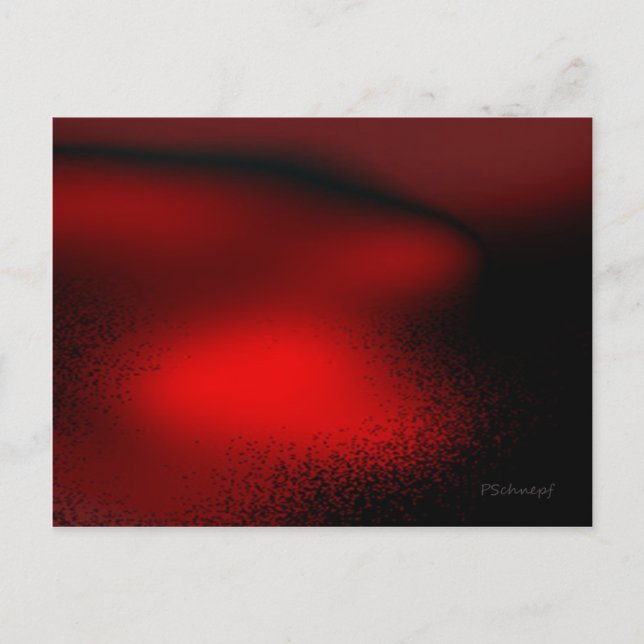 Cartão Postal Abstrato em vermelho (Frente)