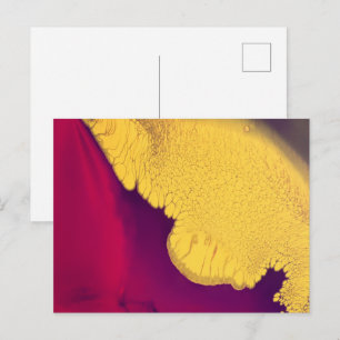 Cartão Postal Abstrato Embrulho Dourado