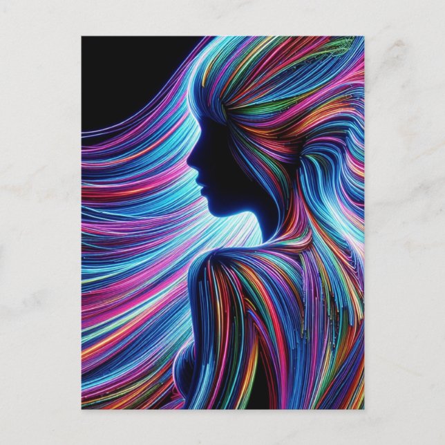 Cartão Postal Abstrato fêmea (Frente)