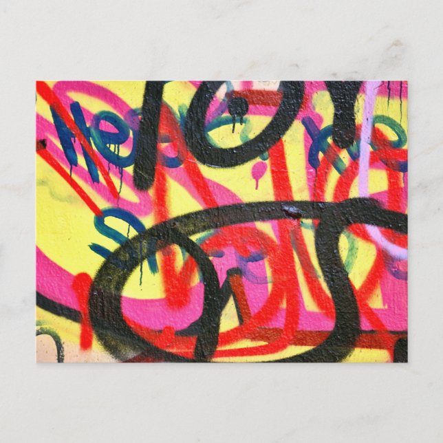 Cartão Postal abstrato grafite de fundo (Frente)