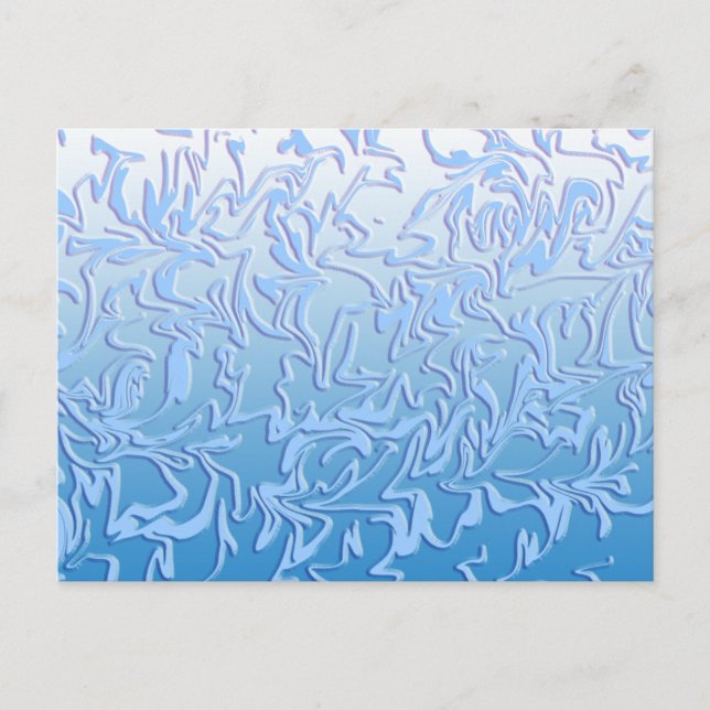 Cartão Postal Abstrato Icy Swirl (Frente)