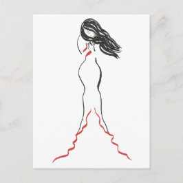 Cartão Postal Abstrato Mermaid