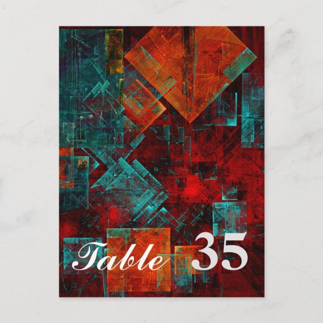 Cartão Postal Abstrato Moderno Padrão Artístico Legal Colorido (Frente)