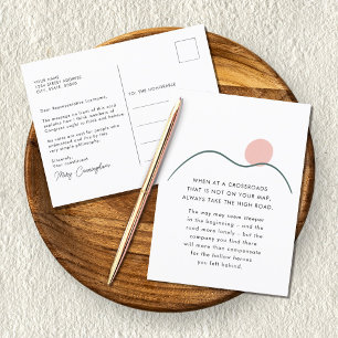 Cartão Postal Abstrato Mountain Sun leva a cotação da estrada al