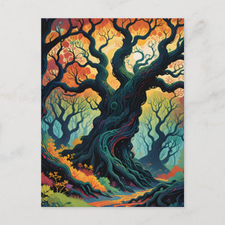 Cartão Postal Abstrato Mystical Trees