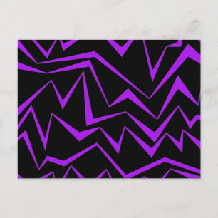Cartão Postal Abstrato, negrito, padrão geométrico de ziguezague
