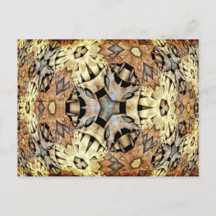 Cartão Postal Abstrato - Padrão caleidoscópico 08