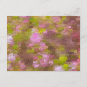 Cartão Postal Abstrato Pinks da Temporada de Prima