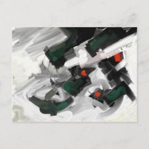 Cartão Postal Abstrato preto e branco