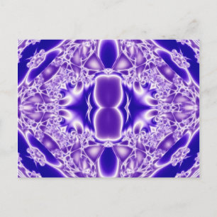 Cartão Postal Abstrato Purple Crystal Design