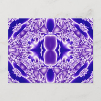 Cartão Postal Abstrato Purple Crystal Design