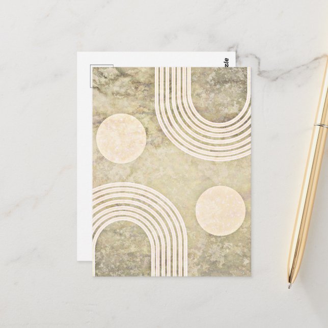 Cartão Postal Abstrato Rainbow, arte boêmia, (Frente/Verso In Situ)