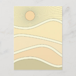 Cartão Postal Abstrato retro montagens sunset