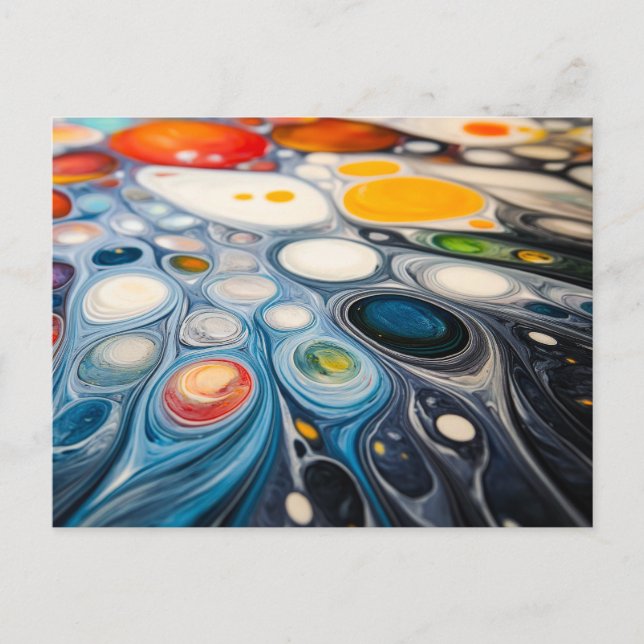 Cartão Postal Abstrato Ripples (Frente)