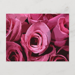Cartão Postal Abstrato rosa