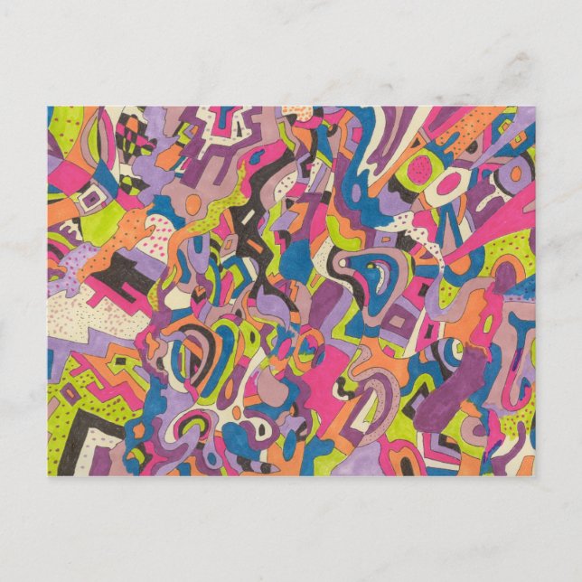 Cartão Postal abstrato "Samba" (Frente)