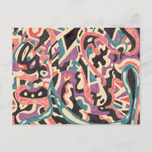 Cartão Postal abstrato selvagem