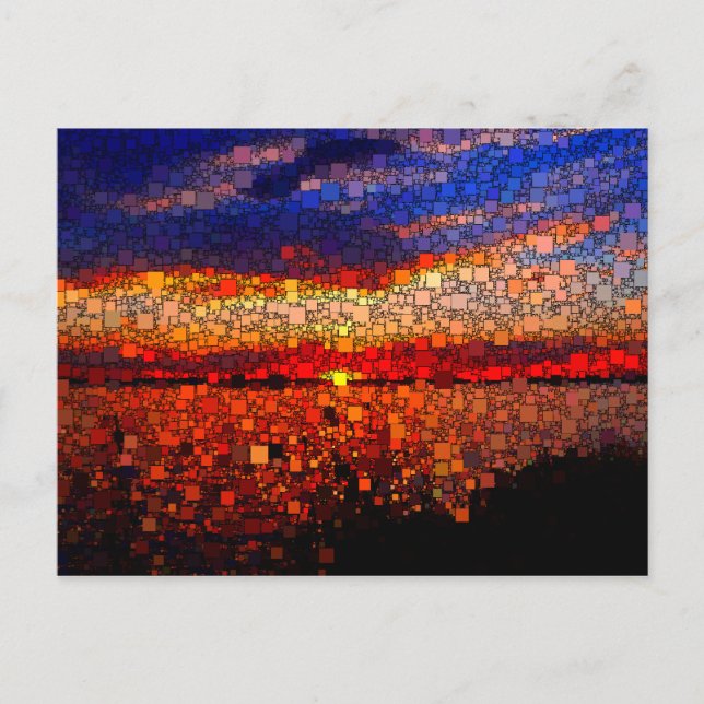 Cartão Postal Abstrato Sunset (Frente)