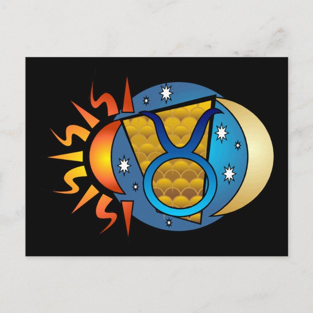 Cartão postal abstrato Taurus (Frente)