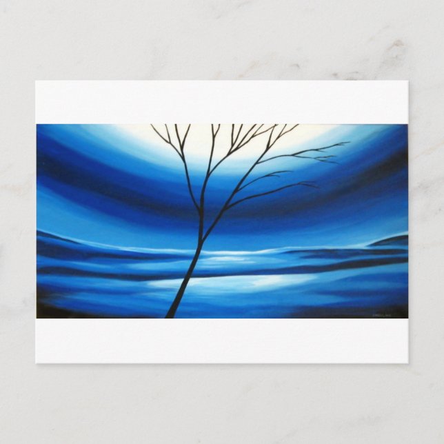 Cartão Postal Abstrato Tree Blue Sky (Frente)