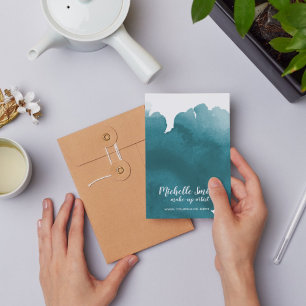 Cartão Postal Abstrato turquoise watercolor splash