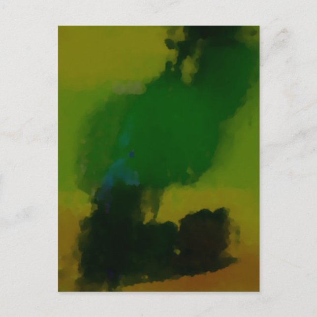 Cartão Postal Abstrato verde-creativo (Frente)