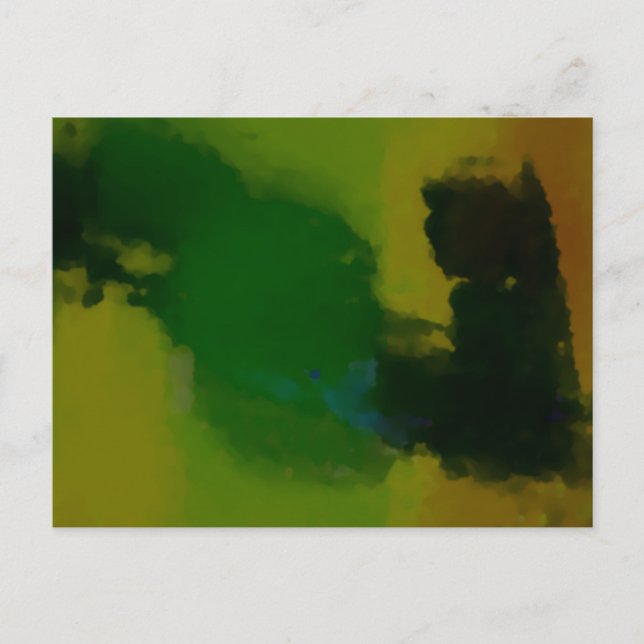 Cartão Postal Abstrato verde-creativo (Frente)