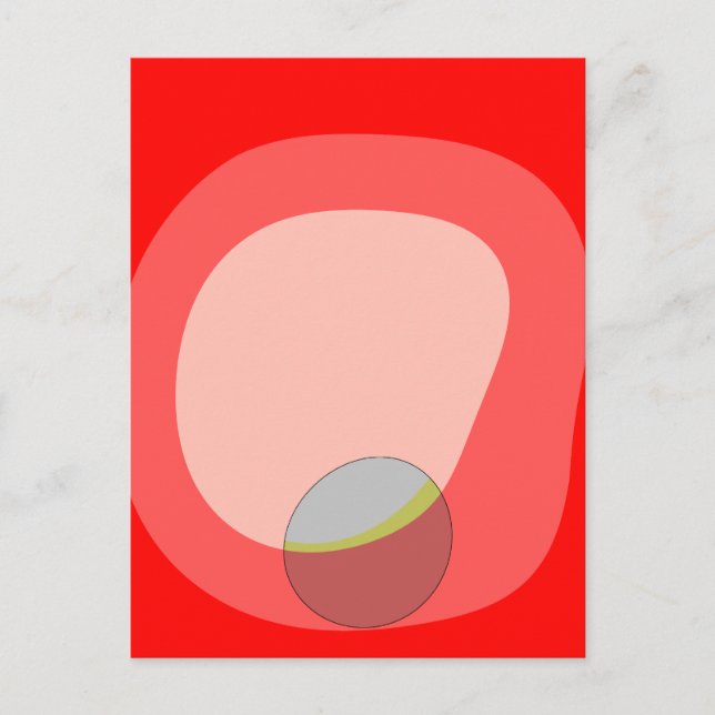Cartão Postal abstrato Vermelho 615 (Frente)