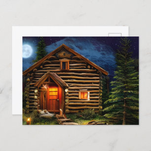 Cartão Postal Abstrato Wilderness Little Cabine