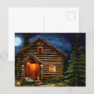 Cartão Postal Abstrato Wilderness Little Cabine