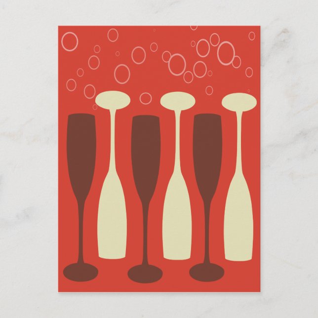 Cartão Postal Abstrato Wine design (Frente)