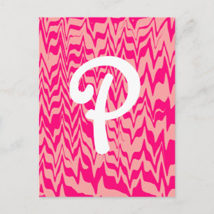 Cartão Postal Abstrato ZigZag Swirl