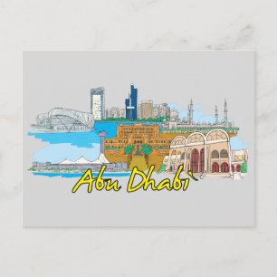 Cartão Postal Abu Dhabi, Cidade Familiar dos Emirados Árabes Un