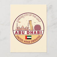 Abu Dhabi Emirados Árabes Unidos Skyline Emblem