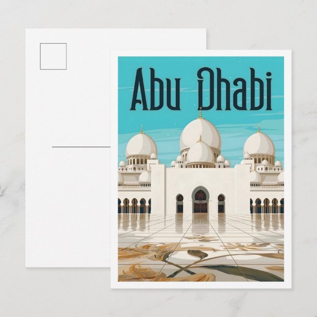 Cartão Postal Abu Dhabi UAE Vintage Travel  (Frente/Verso)