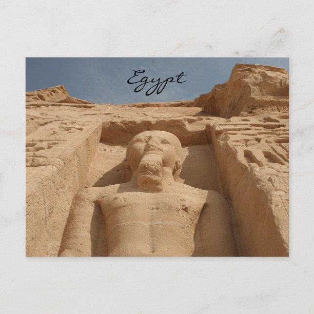 Cartão Postal abu simbel um faroah (Frente)
