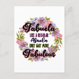 Cartão Postal Abuela como uma avó normal só que fabulosa