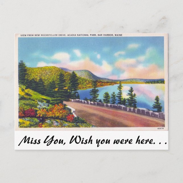 Cartão Postal Acadia Nat. Park, Porto Bar, Maine (Frente)