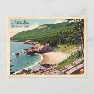 Cartão Postal Acadia National Park Bar Harbor Vintage