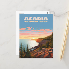 Cartão Postal Acadia National Park Maine Coast Retro
