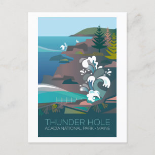 Cartão Postal Acadia National Park, Thunder Hole Postcard