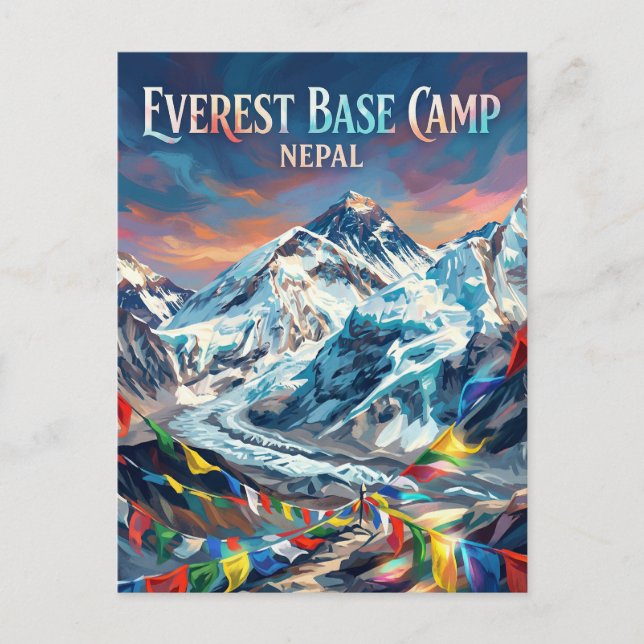 Cartão Postal Acampamento Base do Everest Nepal (Frente)