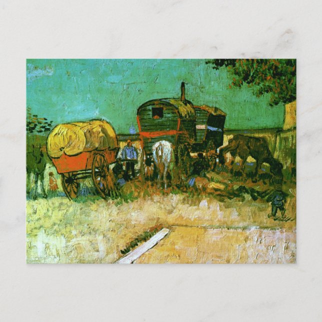 Cartão Postal Acampamento dos ciganos Van Gogh de Belas Artes (Frente)