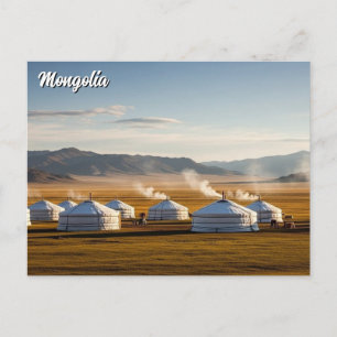 Cartão Postal Acampamento Ger Mongólia Yurt Viagem