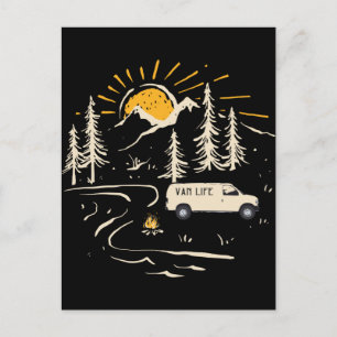 Cartão Postal Acampamento Na Montanha Van Life