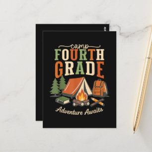 Cartão Postal Acampamento Quarta Série Aventura Espera 4ª Série