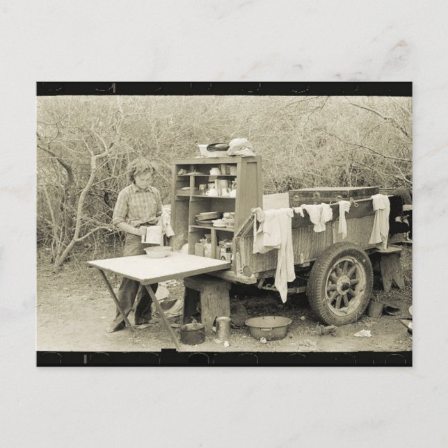 Cartão Postal Acampando, História 1928 (Frente)