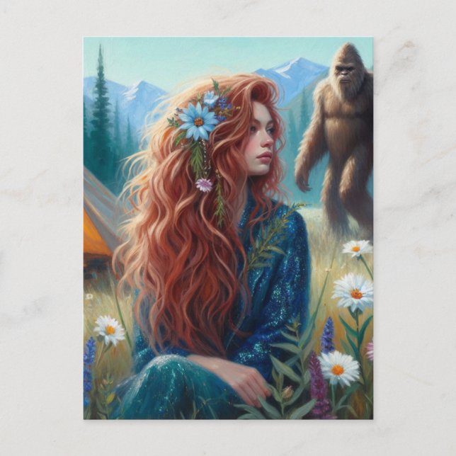 Cartão Postal Acampando no Prado com Sasquatch (Frente)