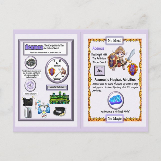 Cartão Postal Acamus - Knight Actinium Sword (Frente)