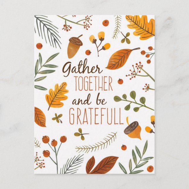 Cartão Postal Ação de Graças (Frente)